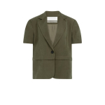 YAYA Woven shortsleeve blazer with armygreen