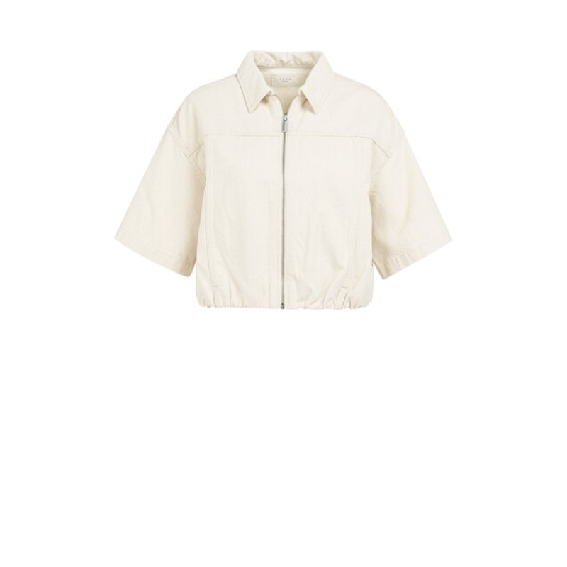 YAYA Denim look jacket cloud creme white