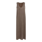 YAYA Crinckle dress with cord washed brown