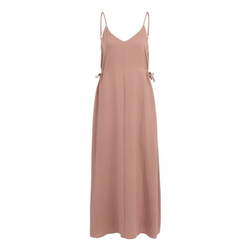YAYA Strappy dress with drawstrings burlwood pink