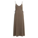 YAYA Strappy dress with drawstrings brown