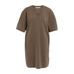 YAYA Jersey v-neck dress washed brown
