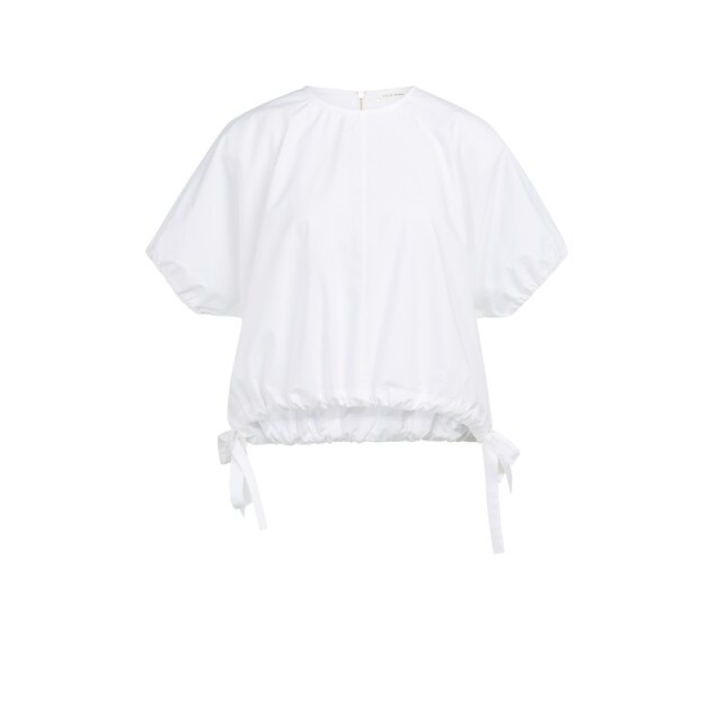 YAYA Boxy top with adjustable waist pure white