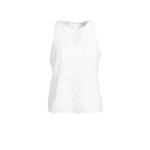 YAYA Embroided sleeveless top white