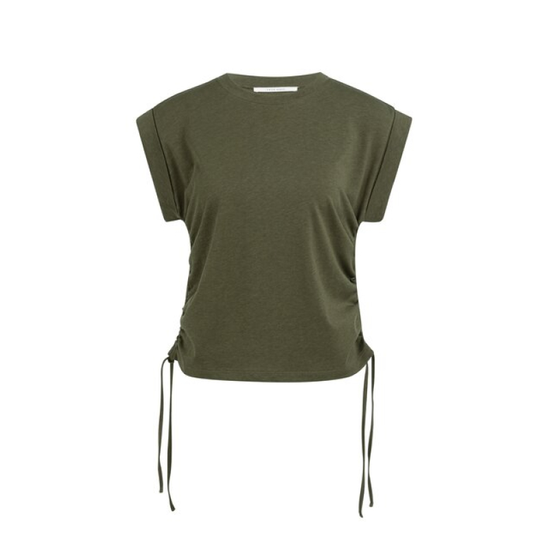YAYA Top with cords army green