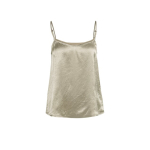 YAYA Satin singlet with transparent crockery brown