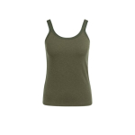 YAYA Singlet with mesh edge army green