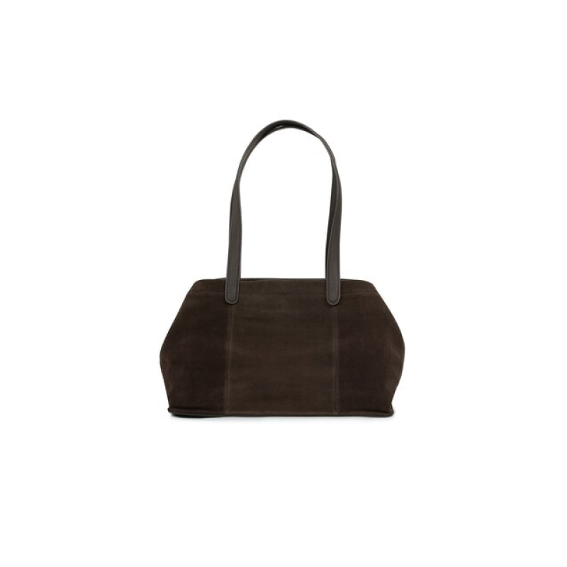 YAYA Suede shopper chocolate brown