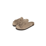 YAYA Suede boat shoes with tassels washed brown