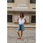 YAYA Denim bermuda short mid blue denim