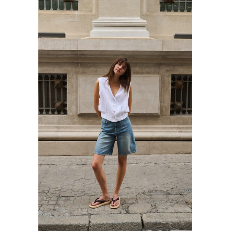 YAYA Mouwloze blouse met plooien en stretchzoom