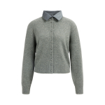 YAYA Vest met afneembare kraag grey