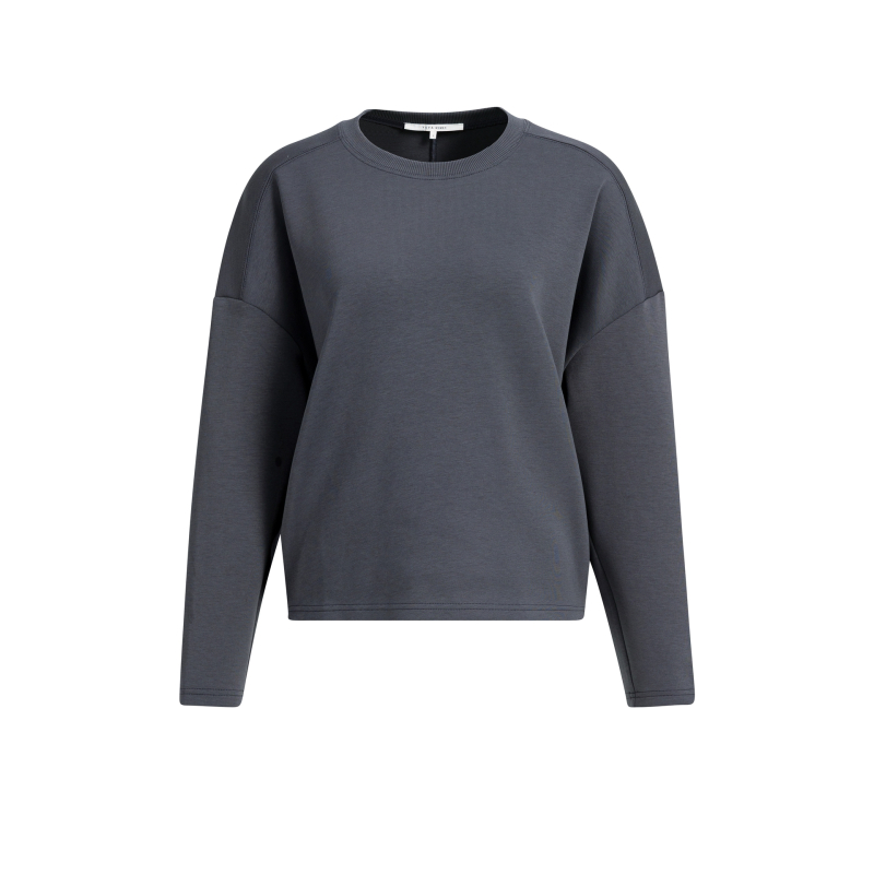 YAYA Lichtgewicht sweatshirt met balloneffect hole black