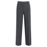 YAYA Geweven, gestructureerde, rechte broek met getailleerde band black