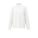 YAYA Top met hoge hals en trekkoord in de zoom pure white
