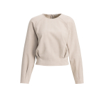 YAYA Flanellen top met lange mouwen en plooien beige