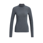YAYA Top met lange mouwen en hoge halslijn anthracite