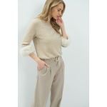 YAYA Trui met afneembare bontmanchetten light beige