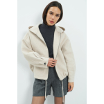 YAYA Oversized jas van geweven wolmix met capuchon 